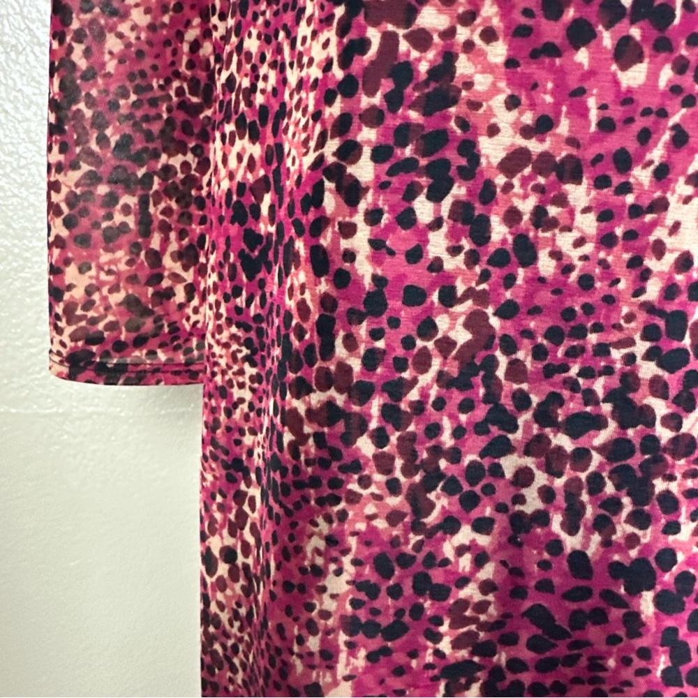 Bar III Dress Women XXL Animal Print Maxi Long High‎ Neck Lined Rayon Casual - Picture 7 of 9